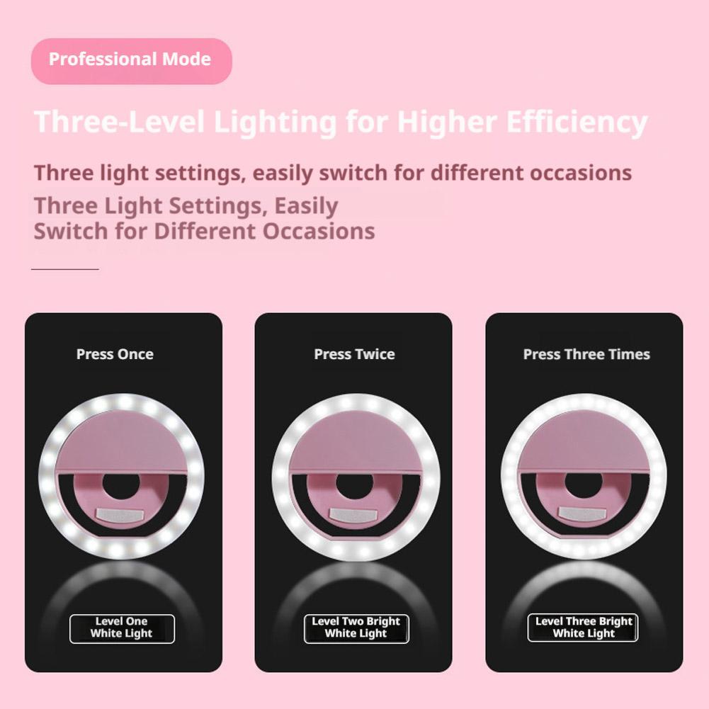 Clip On Selfie Ring Light Rech - Photography Lighting Description recension och pris
