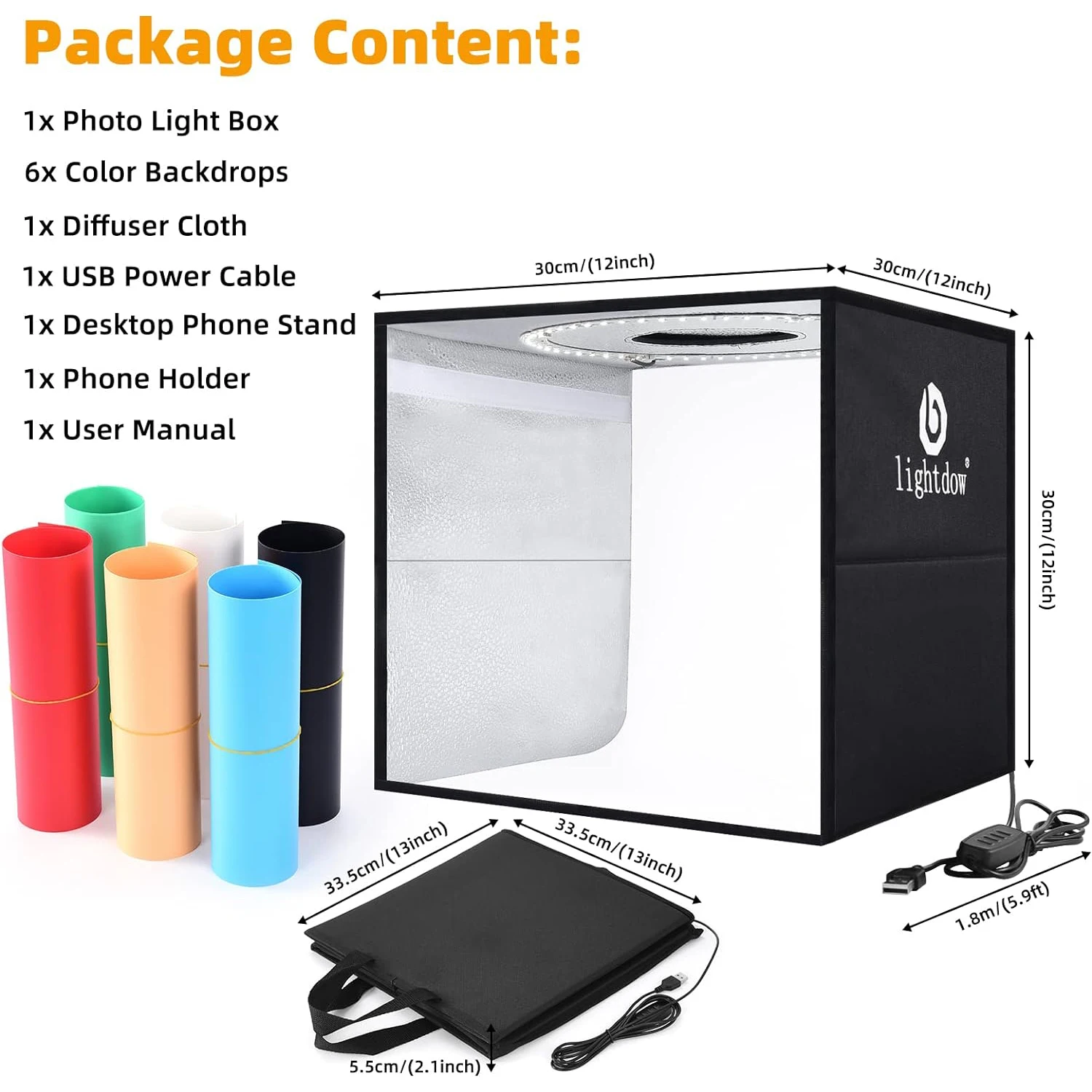Lightdow Photo Studio Light Bo - Photography Lighting Kit Portable recension och pris